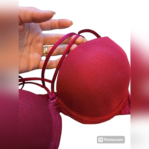 ANIL Sexy Wine Red Push Up Bra - Picture 3 of 7
